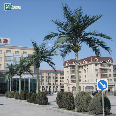 山東酒店室外仿真椰子樹