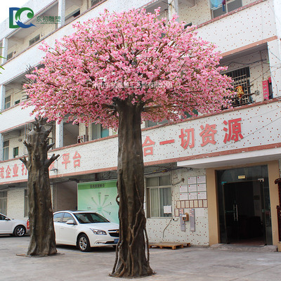 歐洲酒店大堂雙色櫻花樹