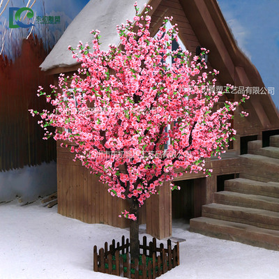 西班牙小鎮(zhèn)仿真桃花樹