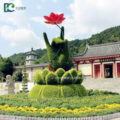 五色草雕塑-造型手